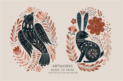 Folk art illustrations | Modern folk art, Scandinavian folk art, Illustration art