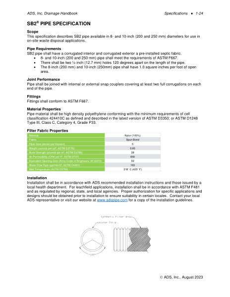 Ads Drainage Pipe Specifications Compare | ids-deutschland.de