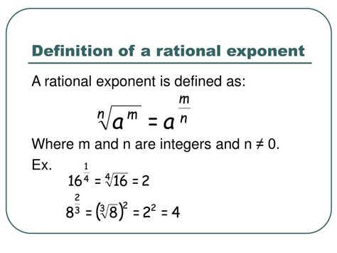 PPT - 3-4: Rational Exponents and Radical Equations PowerPoint Presentation - ID:6120300