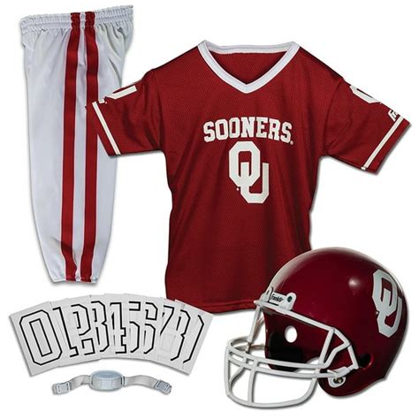 Oklahoma Sooners Helmet Youth Deluxe Uniform Set Franklin Boys Girls ...