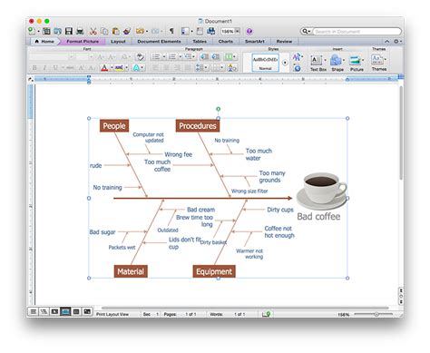 How to Add a Fishbone (Ishikawa) Diagram to a MS Word Document Using ...