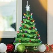 Rotating Poinsettia Tabletop Christmas Tree with Fiber Optic Lights and Star - Walmart.com