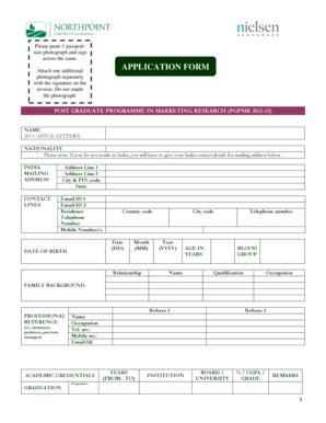 Fillable Online APPLICATION FORM CHANGES: - Nielsen Fax Email Print - pdfFiller