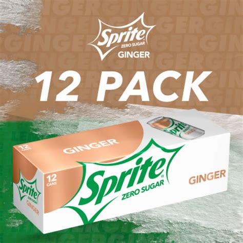 Sprite Ginger Zero Sugar Lemon Lime Diet Pop Soft Drink Soda Cans, 12 pk / 12 fl oz - Kroger