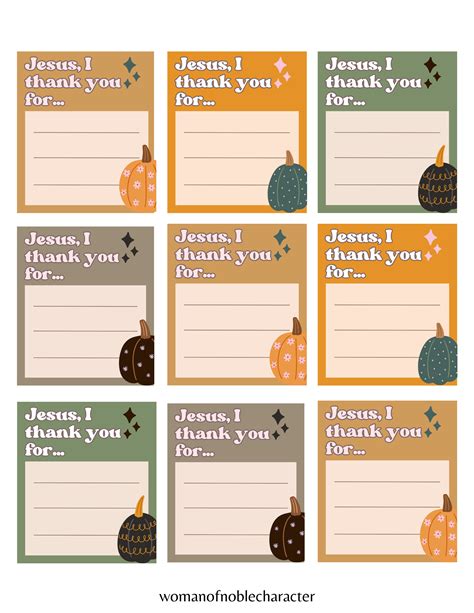 Christian Thanksgiving Gratitude Cards For Kids – Woman of Noble ...