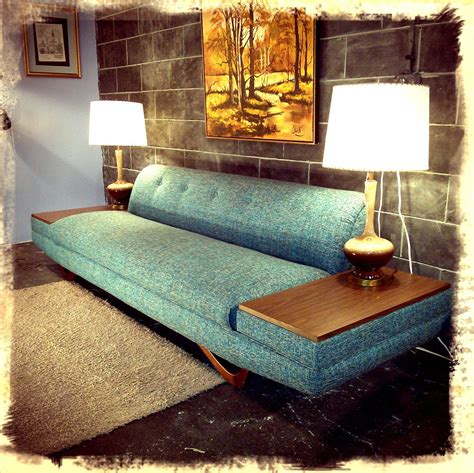 Image result for sofa with side table attached vintage 1950's | Mid century modern furniture ...