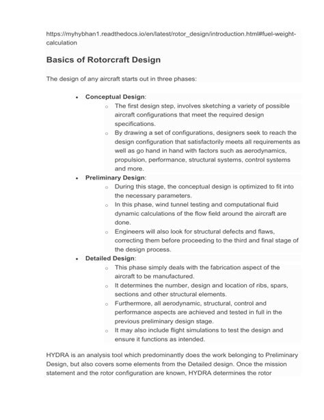 Basics of Rotorcraft Design