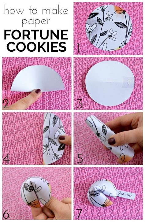 How to Make Paper Fortune Cookies New Year's Crafts, Paper Crafts Diy ...