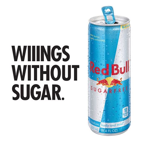 Buy Red Bull Energy Drink Sugar Free 4 Pack of 12 Fl Oz, Sugarfree ...