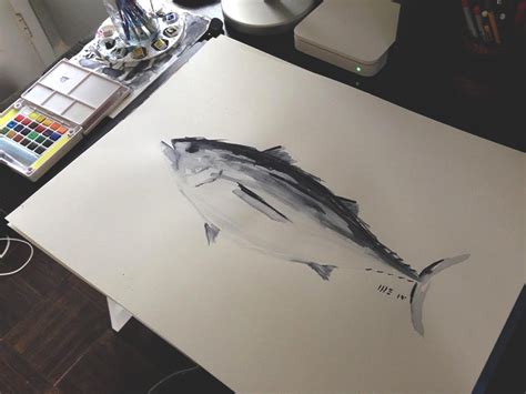 Tuna Watercolor by Michael Everitt on Dribbble