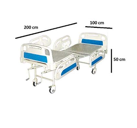 P.M.P.S.® ABS fully fowler bed with ABS side railing with wheels for patients at home or ...