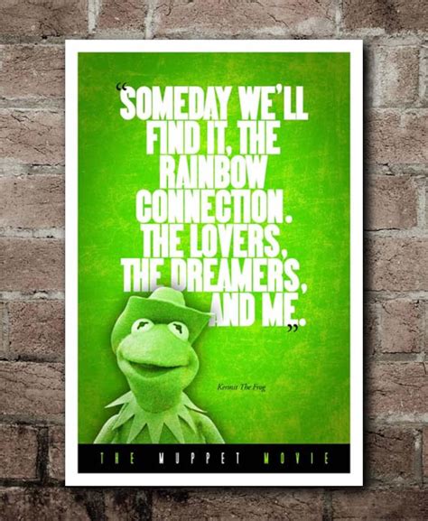 The Muppet Movie KERMIT rainbow Connection Quote Poster 12x18 - Etsy