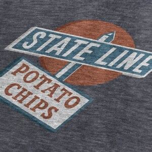 Vintage State Line Potato Chips Sign Shirt Western Massachusetts New England Retro Shirt ...