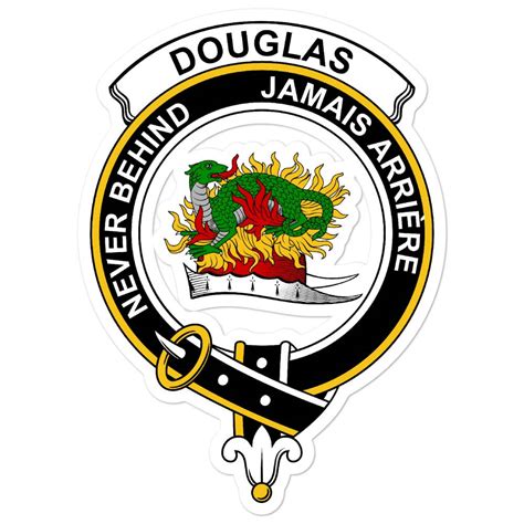 Douglas Clan Crest Vinyl Sticker - Allcrests & Celtic Creations