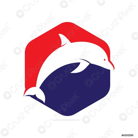 Dolphin vector logo design - stock vector 4395399 | Crushpixel