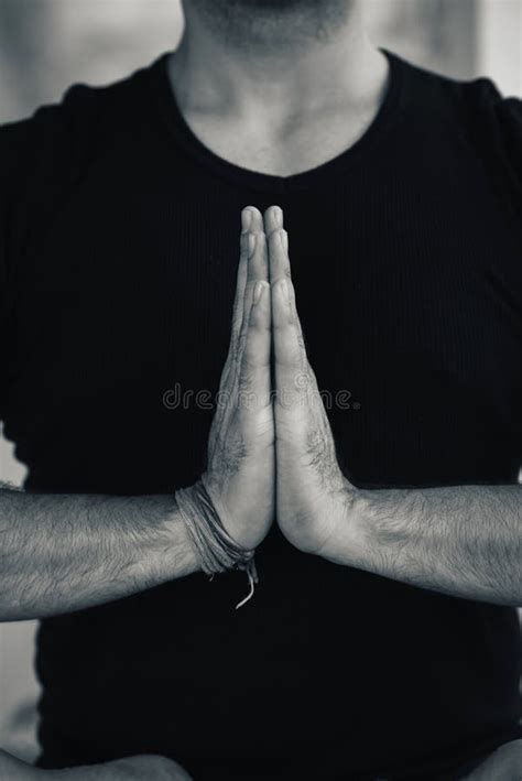 Hands in Namaste Prayer Mudra by Indian Man Practicing Yoga Stock Photo - Image of mental ...