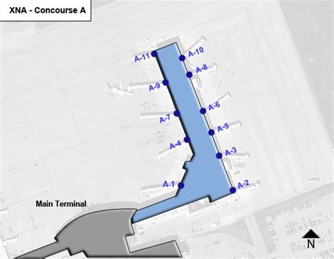 Northwest Arkansas Regional Airport XNA Concourse A Map