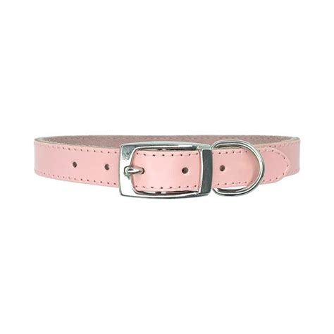 Soft Pink Genuine Leather Dog Collar | Suede Lined | Aus Made