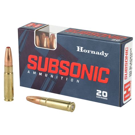 Hornady Subsonic .300 Blackout Sub-X 190 Grain 20 Rounds