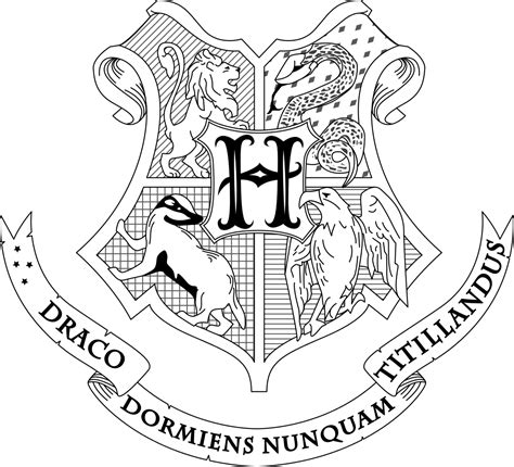 Harry Potter Hogwarts Crest Coloring Pages