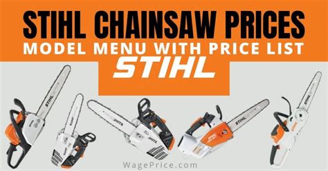 Stihl Chainsaw Models and Prices 2024 [UPDATED]