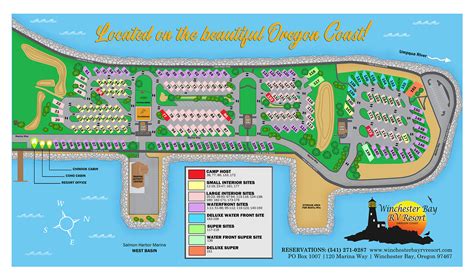 Campground Map • Winchester Bay RV Resort at Salmon Harbor Marina