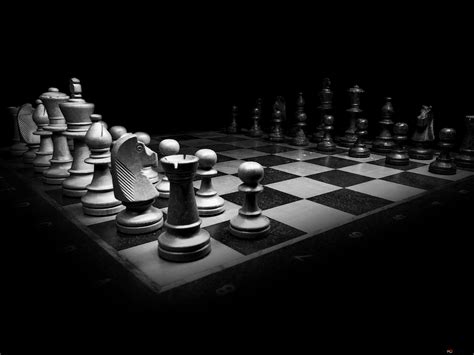 black and white chess board 4K wallpaper download