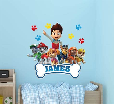 This Paw Patrol Name Wall Decal with add magic to your little ones room