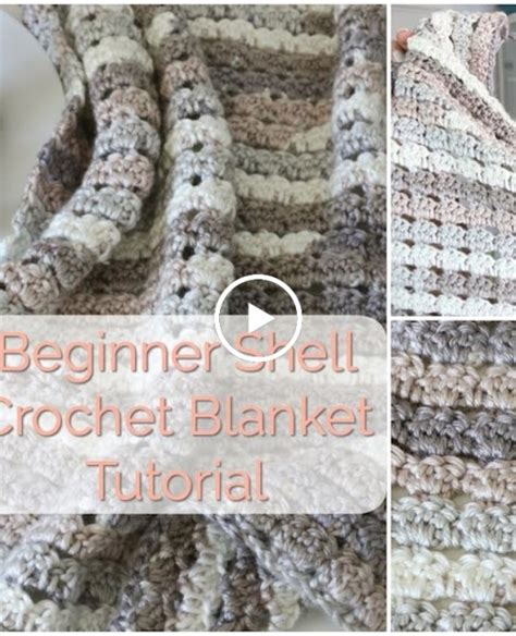 Beginner Shell Crochet Blanket Tutorial