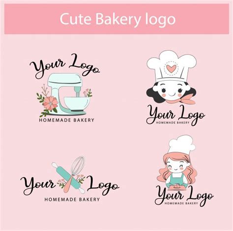 Premium Vector | Cute bakery shop logo template design collection set ...