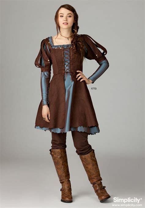 Misses Medieval Dress Costume - This pattern comes in two lengths! #SimplicityPatterns # ...