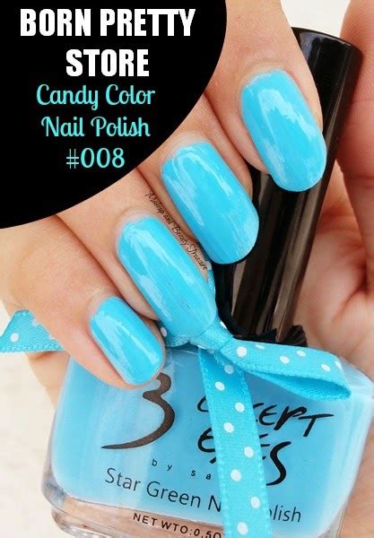 best makeup beauty mommy blog of india: Born Pretty Store Candy Color Blue Nail Polish Review ...