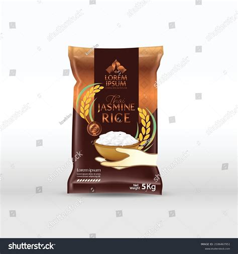 Rice Package Mockup Thailand Food Products Stock Vector (Royalty Free) 2186467951 | Shutterstock