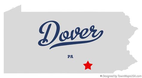 Map of Dover, PA, Pennsylvania