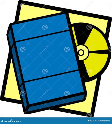 Dvd with Case Vector Illustration Stock Vector - Illustration of media, compact: 3074755