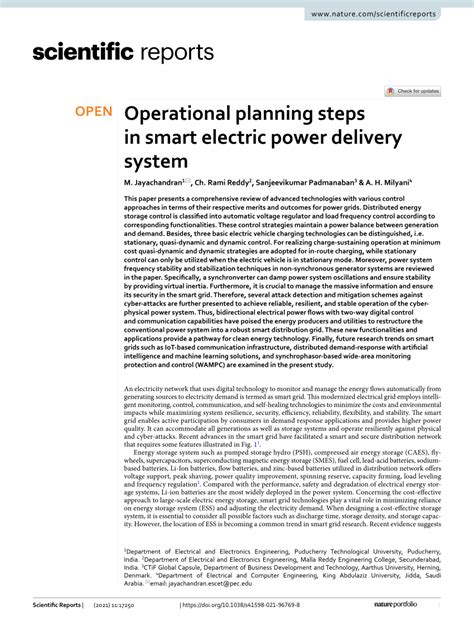 (PDF) Operational Planning Steps in Smart Electric Power Delivery System