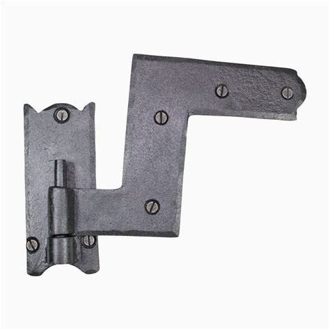 Wrought Iron Reversible Window Shutter Hinge 4 inch H Backplate