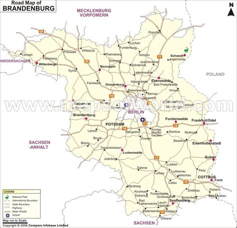 Brandenburg Road Map - Highways, Major Roads, and State Roads