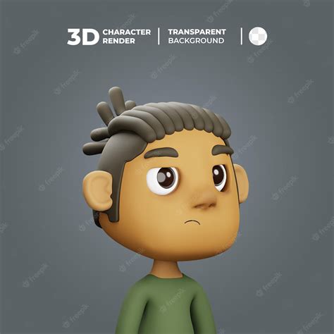 Premium PSD | 3D Avatar Cool Guy