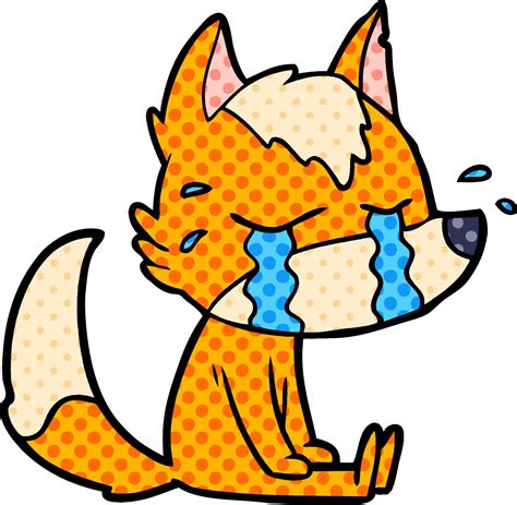 sad little fox cartoon character 12395165 Vector Art at Vecteezy