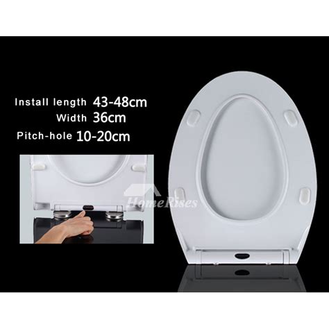 Self Closing Toilet Seat White Resin Uponmount Cushion Elongated