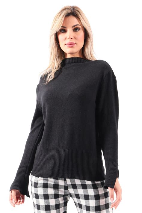 Black knit sweater - Sale of women's fashion clothes