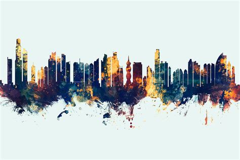 Panama City Skyline Digital Art by Michael Tompsett - Fine Art America