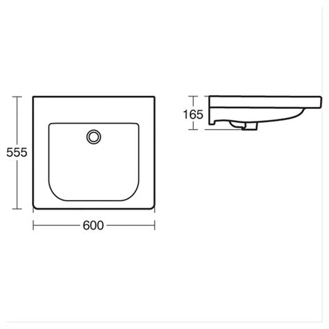 Armitage Shanks Edit Assist 60cm 1 Taphole Accessible Washbasin