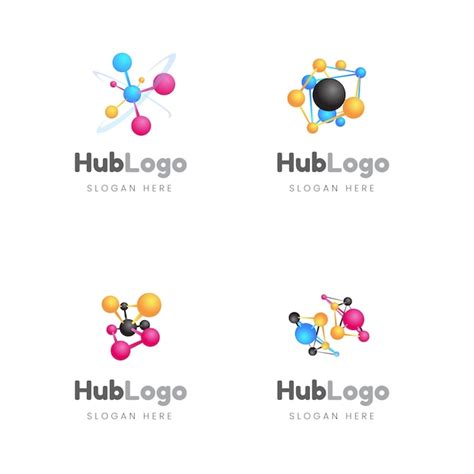 Free Vector | Hub logo design template