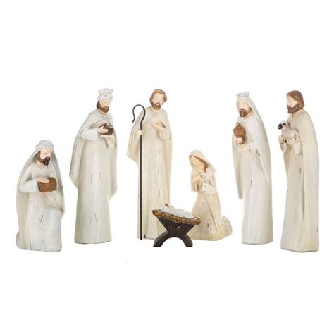 Distressed White Nativity Set | White nativity set, Nativity set, Hobby lobby christmas