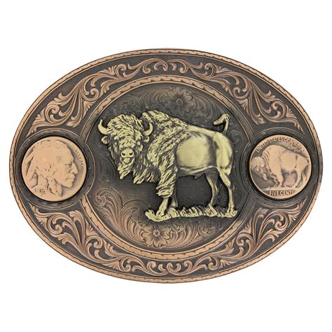 Miner's Buffalo Indian Head Nickel Belt Buckle with Buffalo | Montana Silversmiths