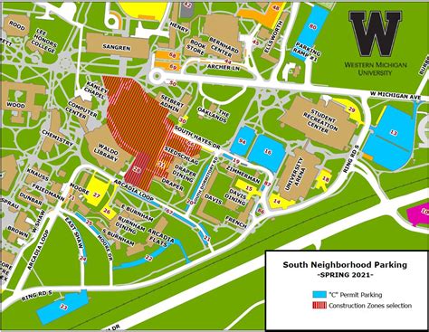 South Neighborhood Maps | Parking | Western Michigan University