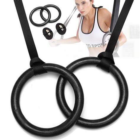 Kaload fitness gymnastic rings gymnastics training sports competiton suspension rings outdoor ...