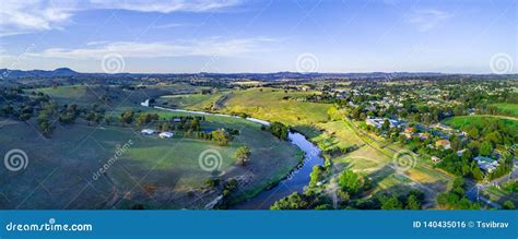 Yass River Meandering through Beautiful Countryside at Sunset. Stock Photo - Image of landscape ...